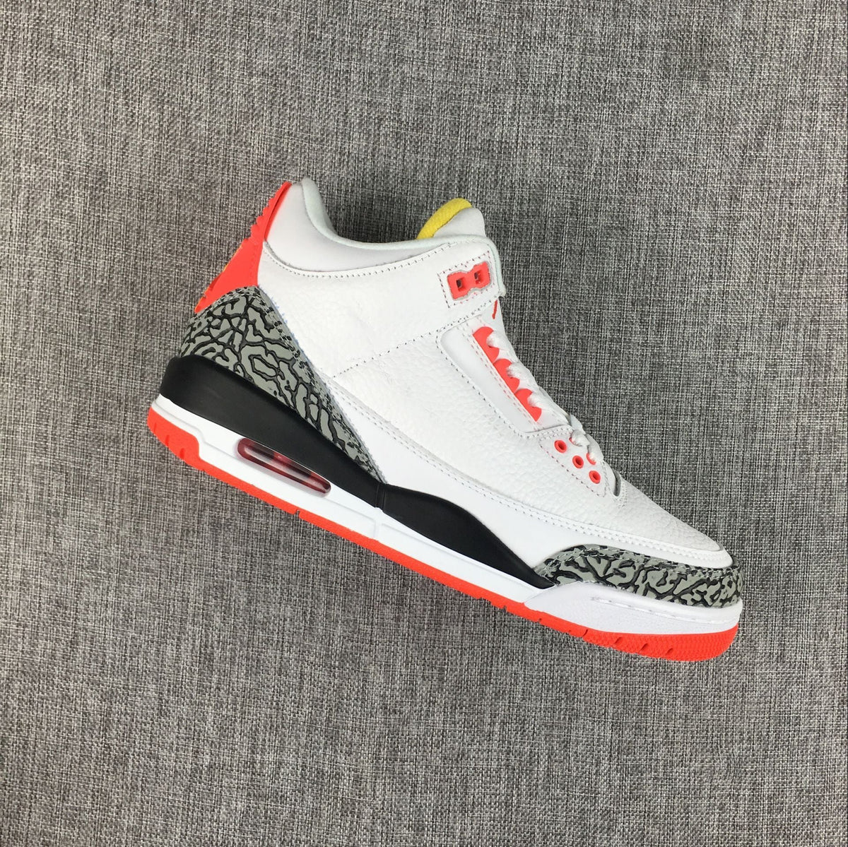 Air Jordan 3 White, Red and Black High-Top Sneakers