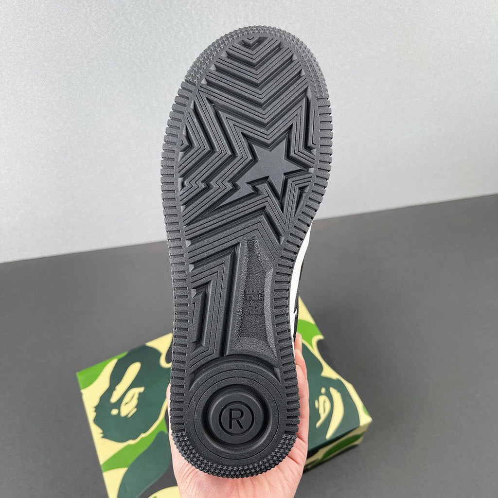 BAPE STA Low Black and White Sneakers 1H70-191-001