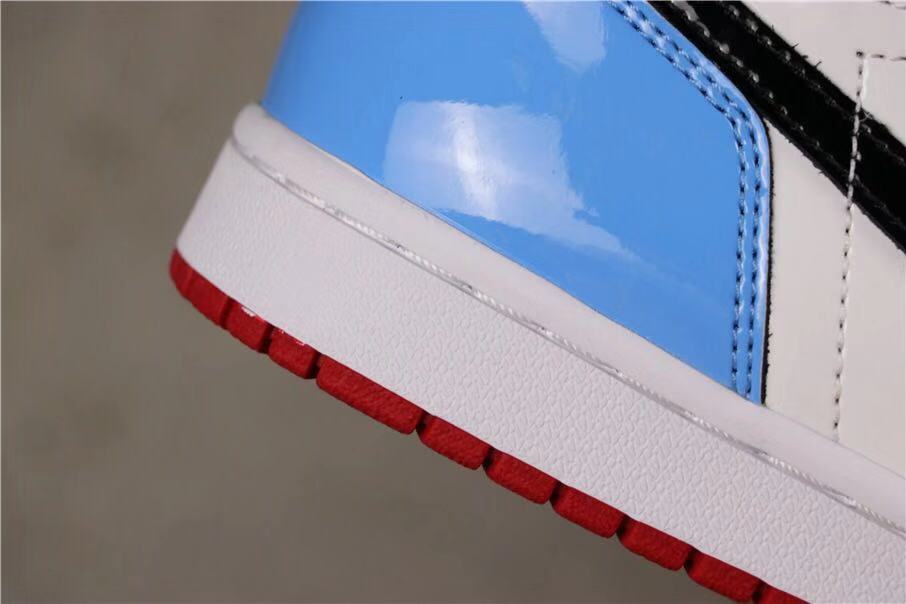 Air Jordan 1 Fearless High-Top Sneakers in Red, White and Blue