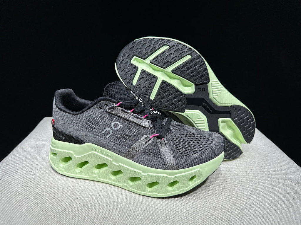 On Cloud eclipse Running Shoes in Gray and Lime