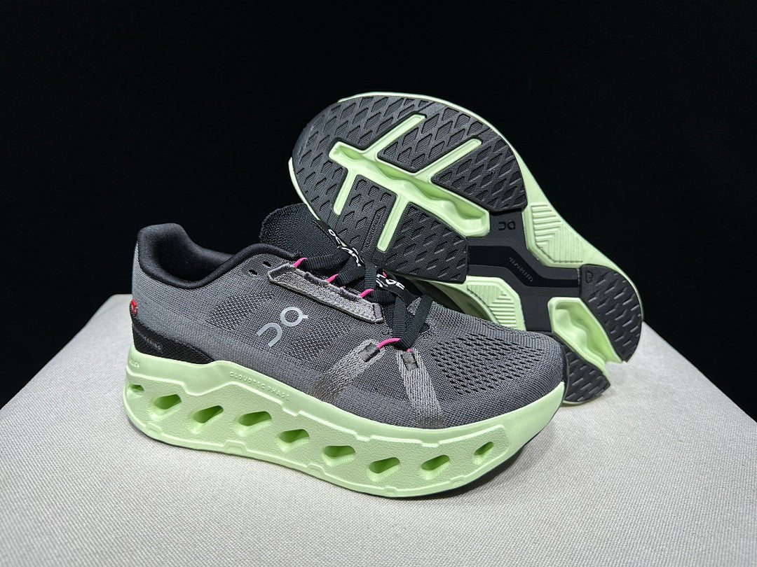 On Cloud eclipse Running Shoes in Gray and Lime
