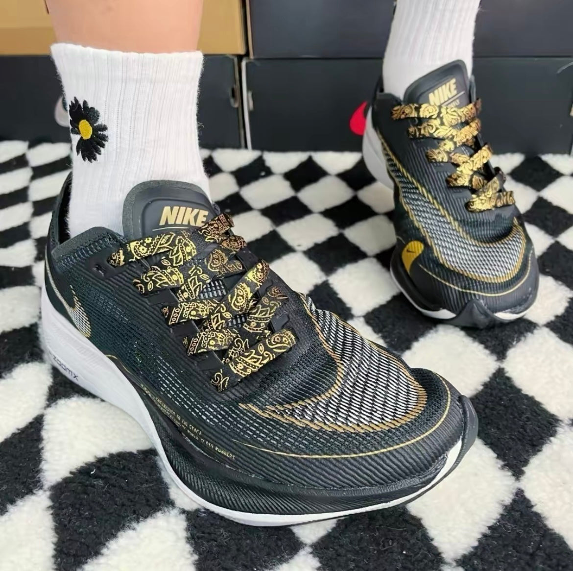 Nike ZoomX Vaporfly NEXT% 2 Running Shoes Black Gold CU4111-001