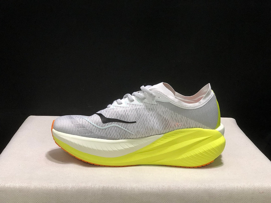HOKA Mach X 2 Running Shoes, Gray and Neon Yellow