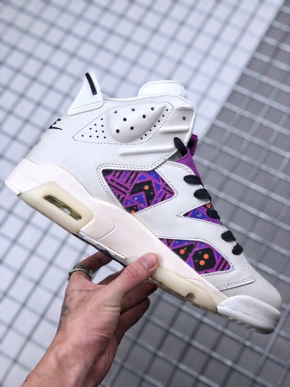 Jordan Air Jordan 6 Quai 54 White Purple Sneakers
