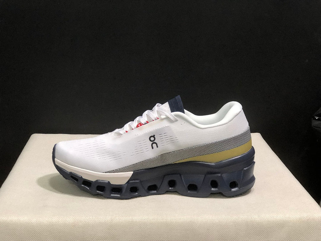 On Cloudmonster 2 Running Shoes, White and Midnight