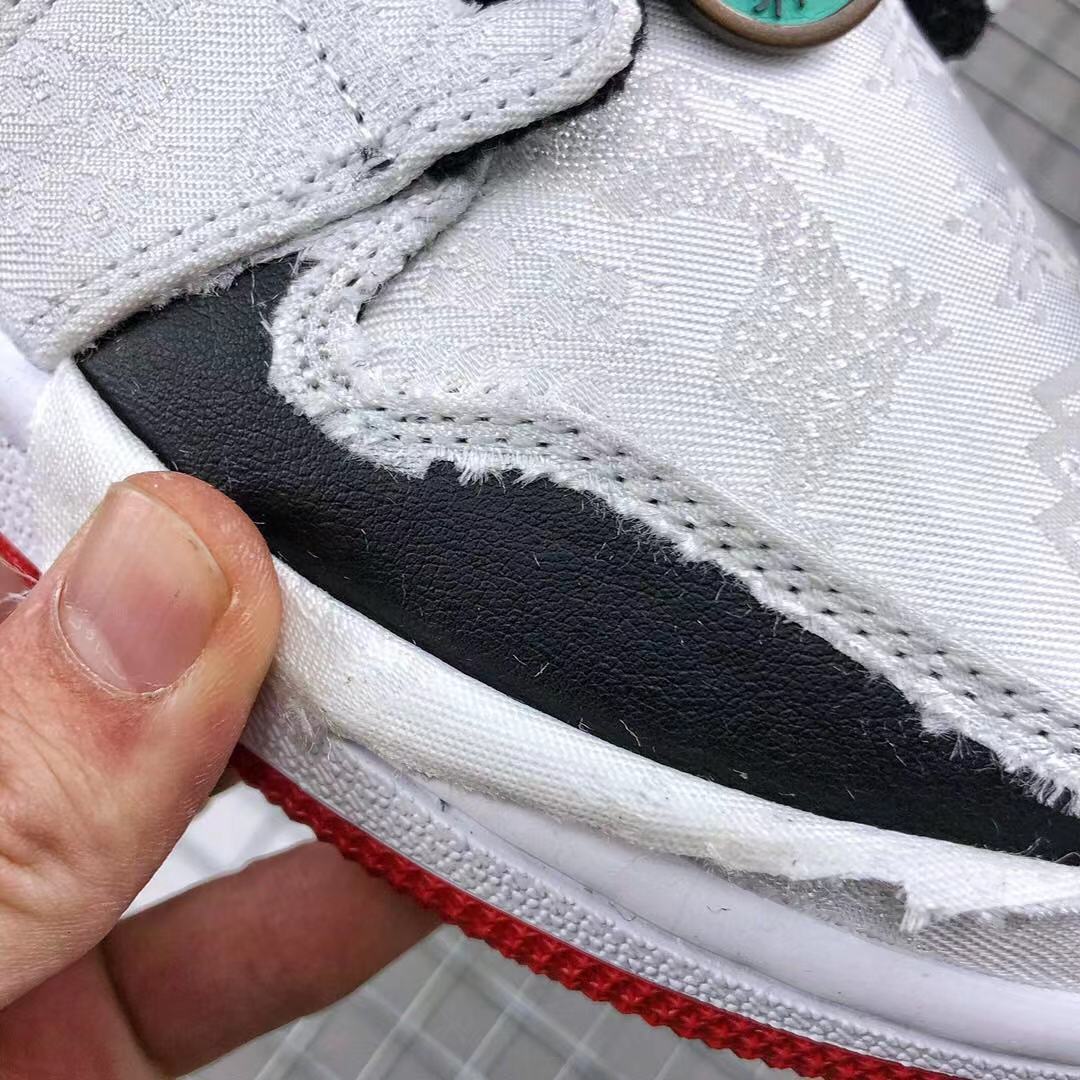 Jordan Air Jordan 1 Mid Edison Chen White Black Gold Sneakers