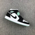 Air Jordan 1 Mid Sneakers Black White Mint BQ6931-103