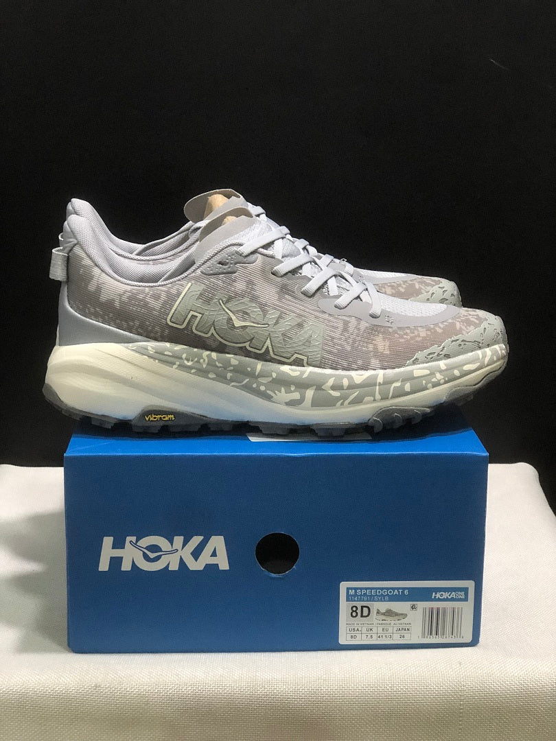 HOKA Speedgoat 6 Trail Running Shoes in Gray