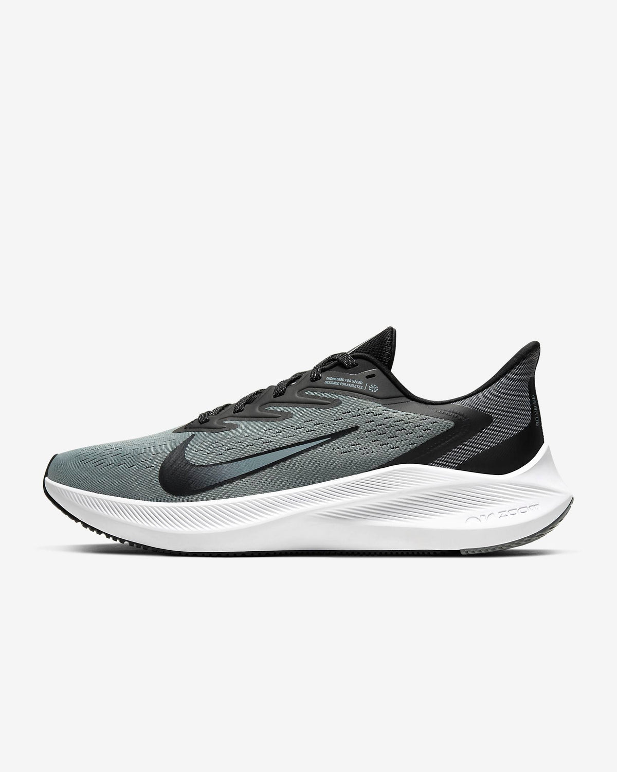 Nike Zoom Winflo 7 Running Shoes, Grey/Black, CJ0291-003