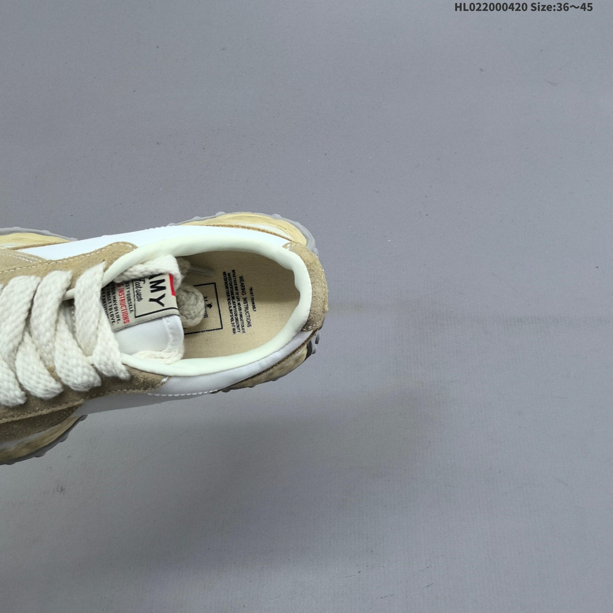 Maison MIHARA YASUHIRO Original Sole Low Sneakers Beige White