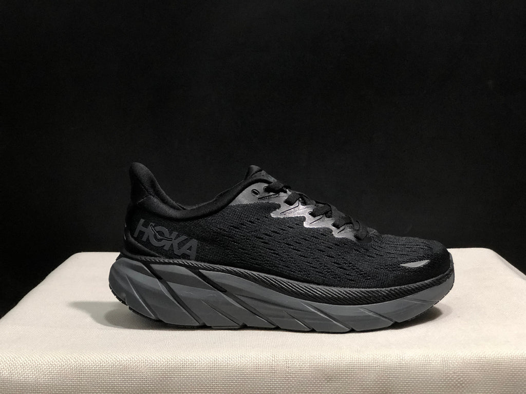 HOKA Clifton 8 Running Shoes, Black and Ink Wash