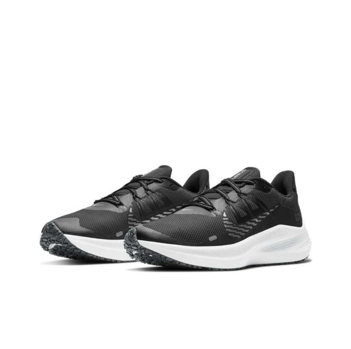 Nike Air Zoom Winflo 7 Shield Black Silver Running Shoes CU3870-001