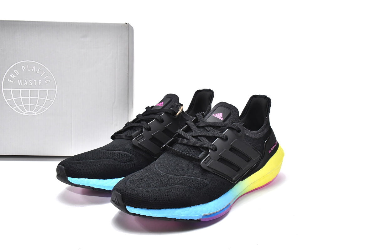 adidas UltraBoost 22 Running Shoes Black Yellow GV8829