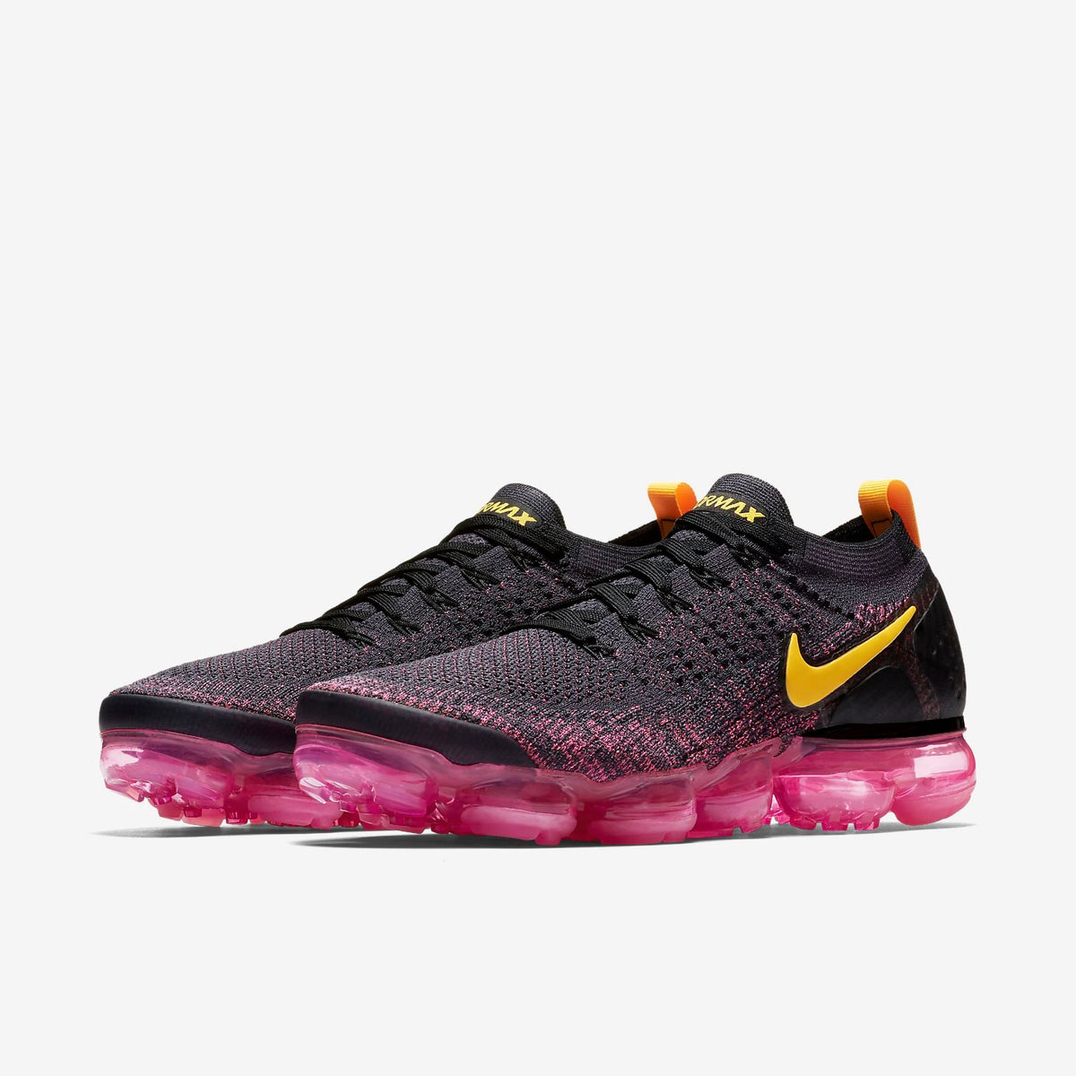 Nike Air VaporMax Flyknit 2 Running Shoes Black Yellow