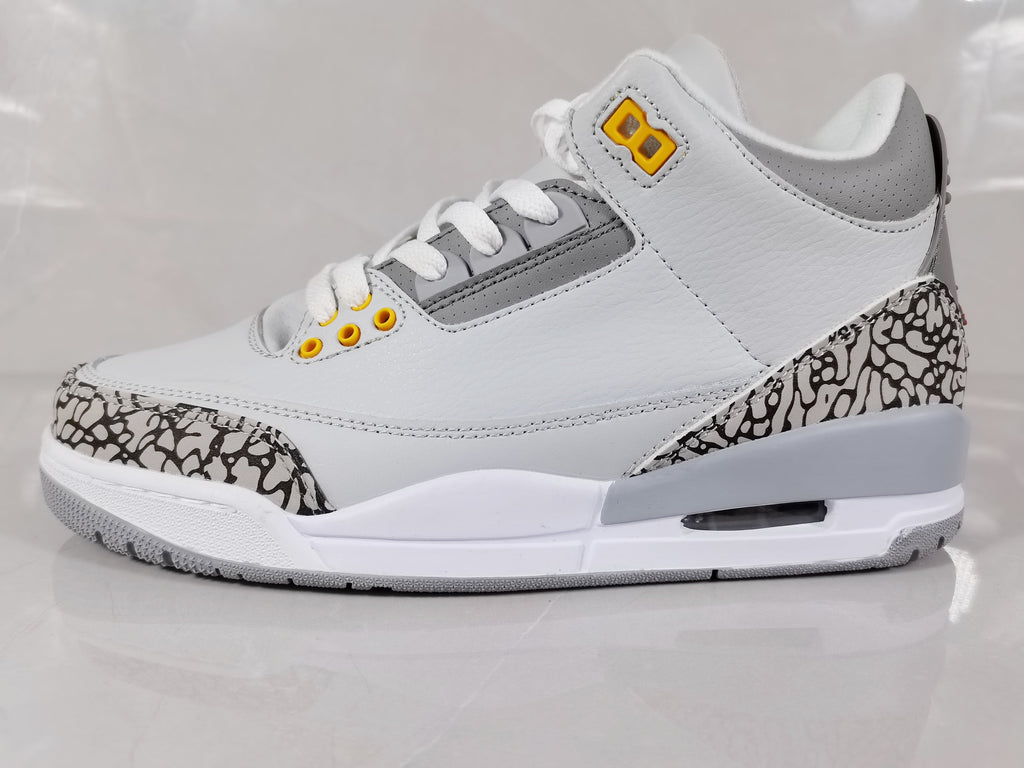 Jordan Air Jordan 3 Retro Grey and Orange Sneakers