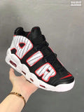 Nike Air More Uptempo Black Red White Sneakers