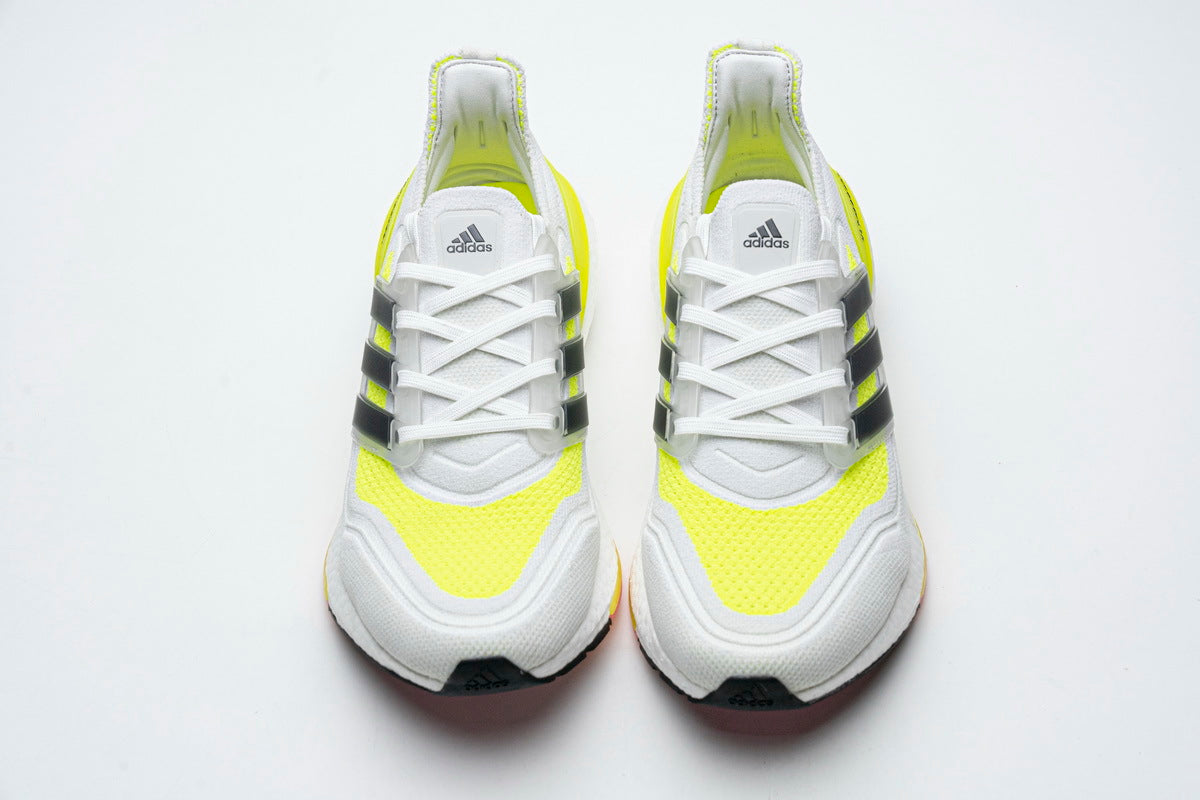 Adidas Ultraboost 21 Running Shoes FY0377 White Yellow