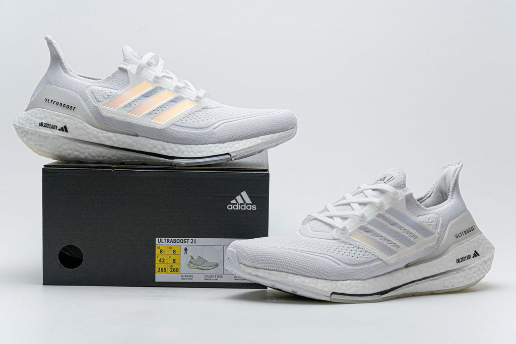 adidas UltraBoost 21 White Running Shoes FY0846