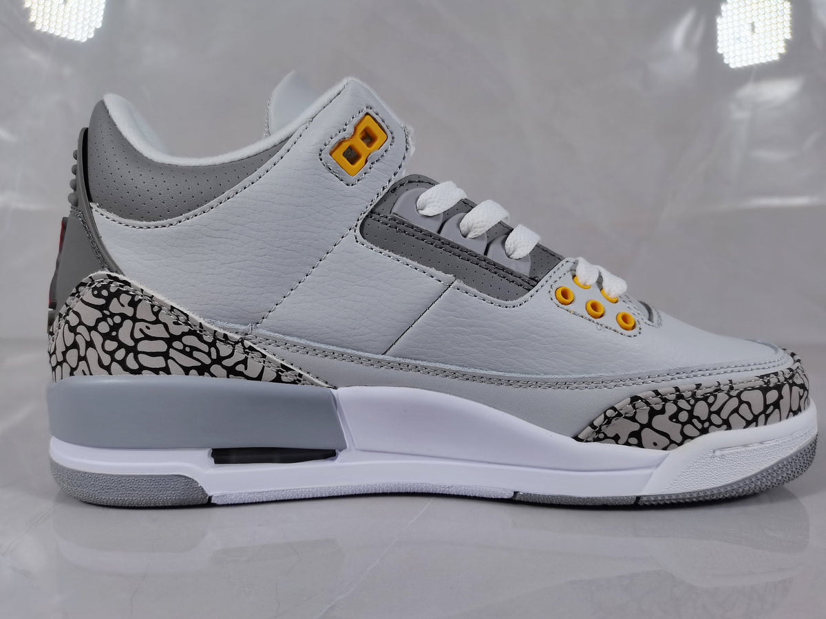 Jordan Air Jordan 3 Retro White Grey Orange Sneakers