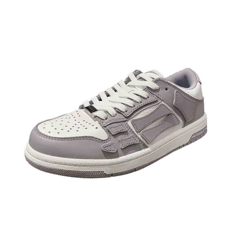 AIVIIRI Gray and White Low-Top Sneakers MFS003-043