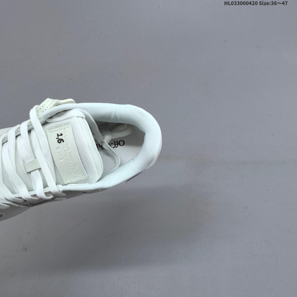 Off-White Low-Top Sneakers in White with Arrows Detail