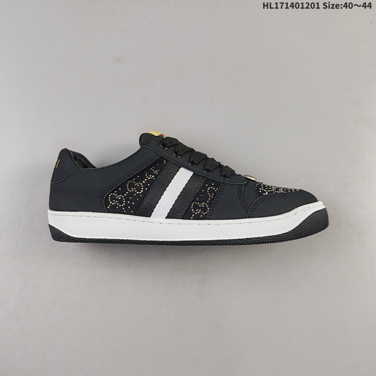 Gucci Crystal-Embellished Black Low-Top Sneakers HL171401201