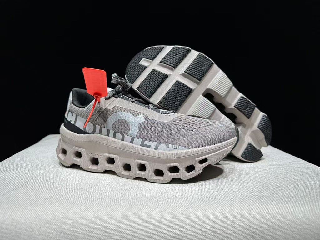 On Cloudmonster Sneakers in Cinder Fog