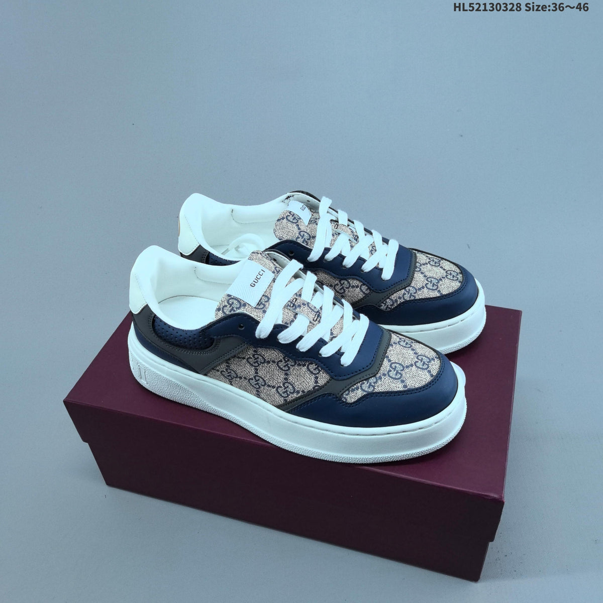 Gucci Low-Top Platform Sneakers, Style HL52130328