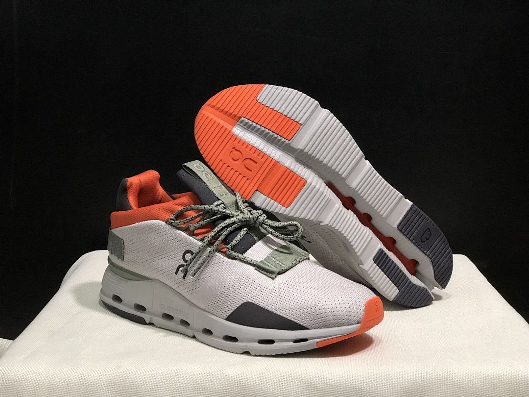 On Cloudnova 1 Sneakers, Silver and Orange