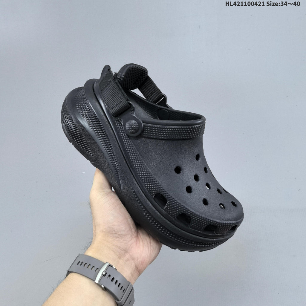 Crocs Platform Clogs with Vent Holes and Heel Straps