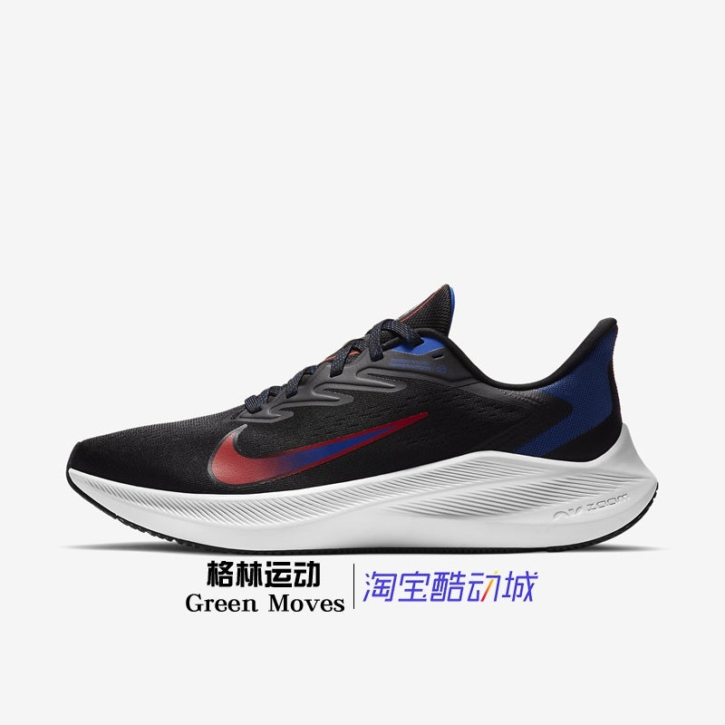 Nike Zoom Winflo 7 Running Shoes Black Blue Red CJ0291-006