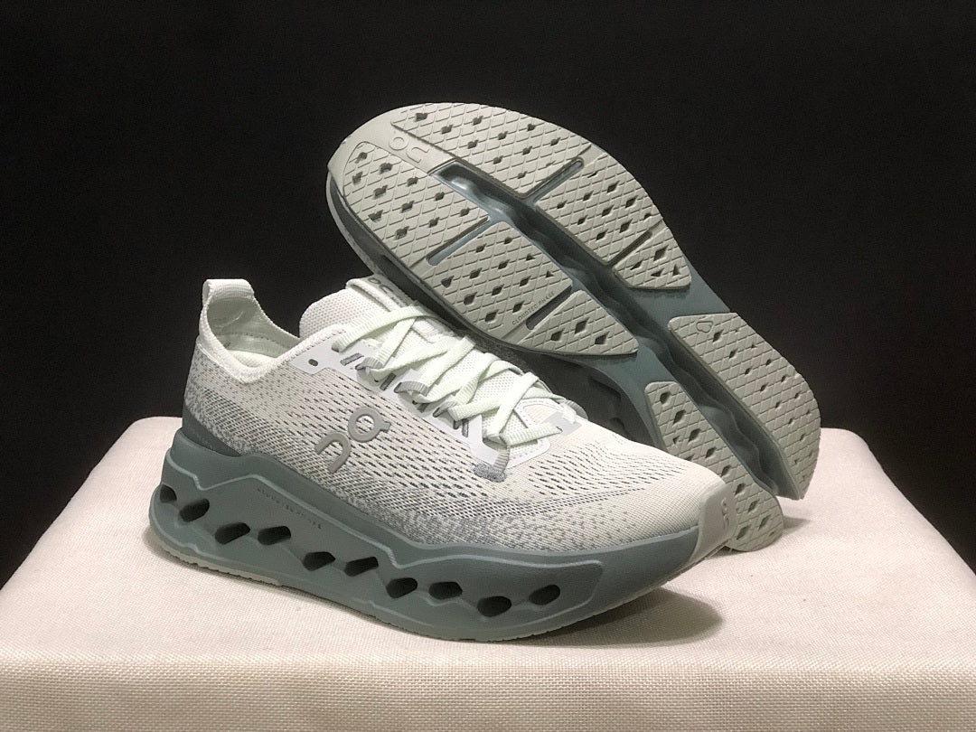 On Cloudsurfer Max Running Shoes, Grey and Moon