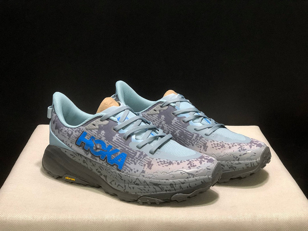 HOKA Speedgoat 6 Trail Running Shoes, Gray Blue