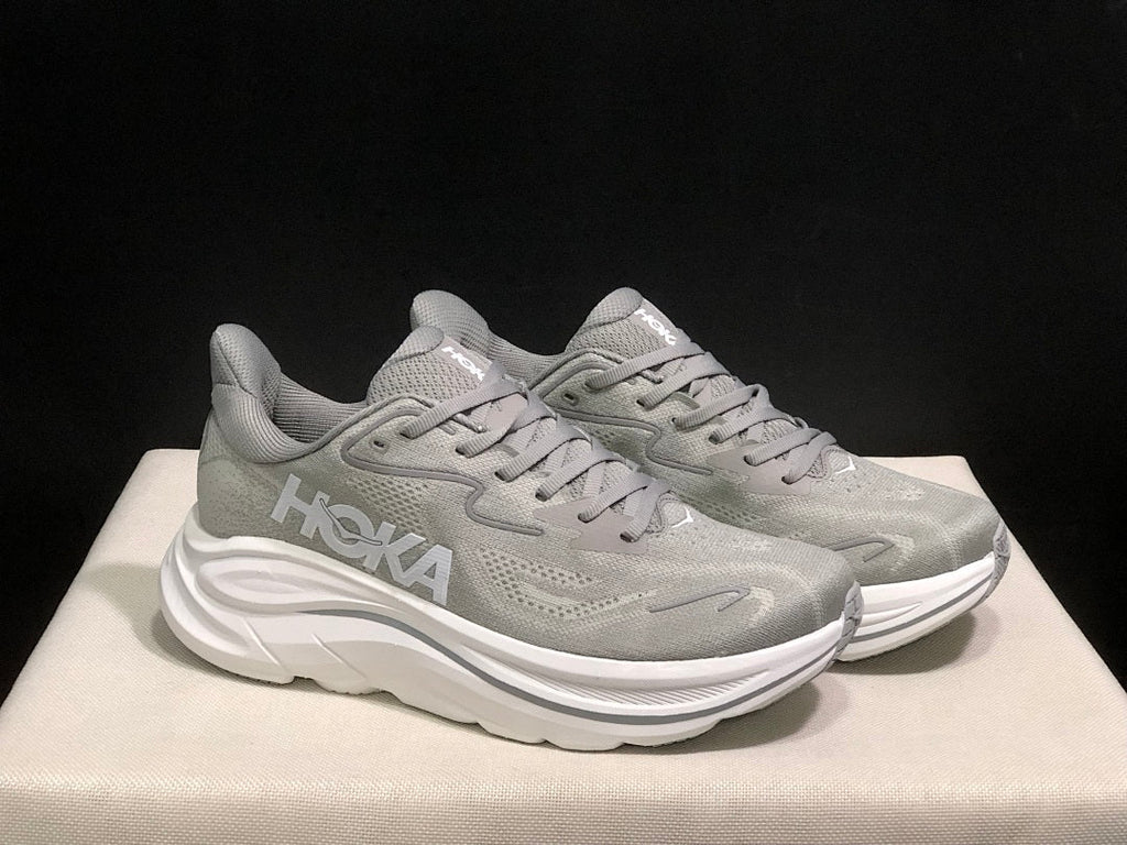 HOKA Clifton 10 Running Shoes in Gray