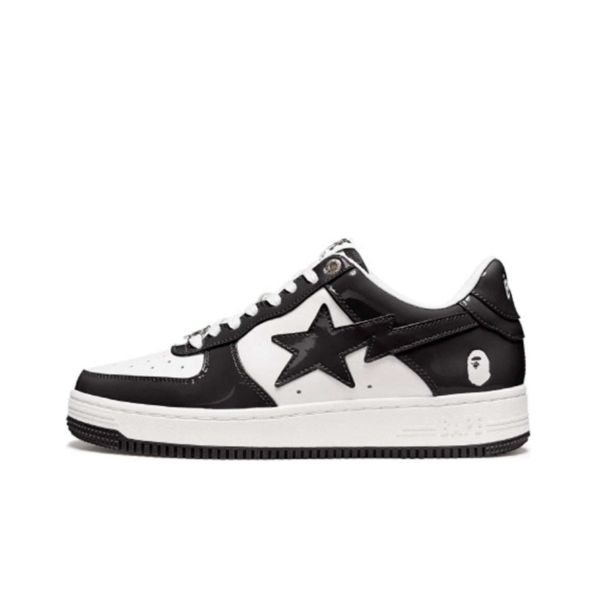 BAPE STA Low Black and White Sneakers 1H70-191-001