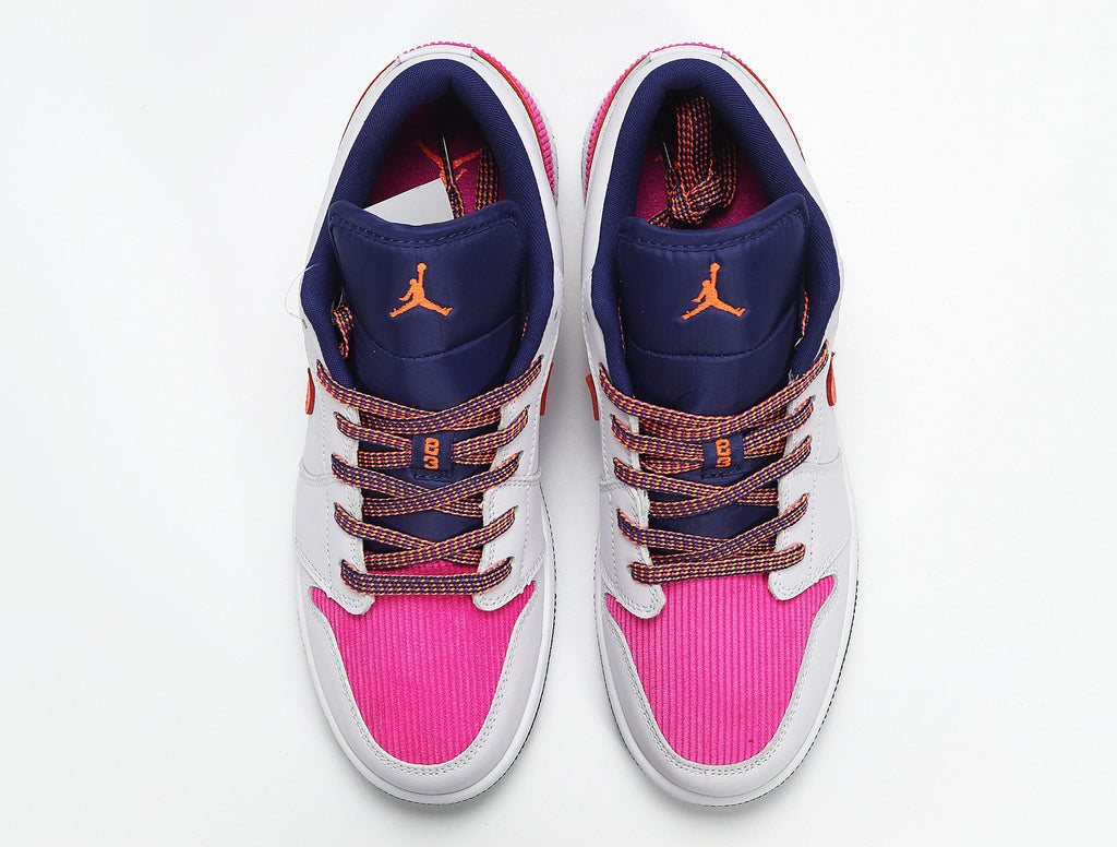 Nike Air Force 1 Low Sneakers, White Pink Orange 554723-502