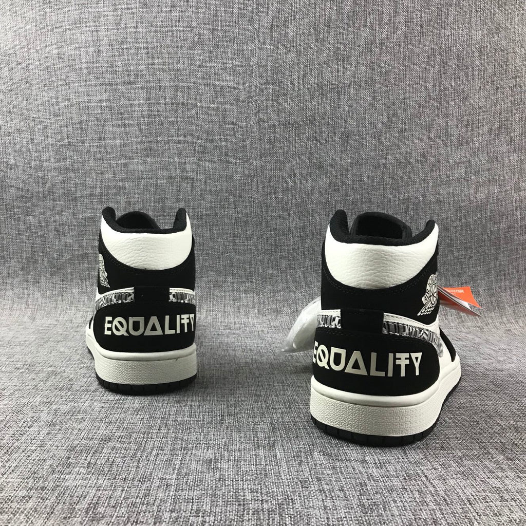 Air Jordan 1 Mid Black History Month Sneakers 852542-010