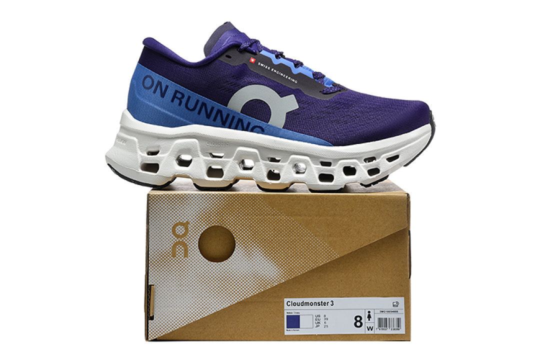 On Cloudmonster 3 Running Shoes, Deep Blue