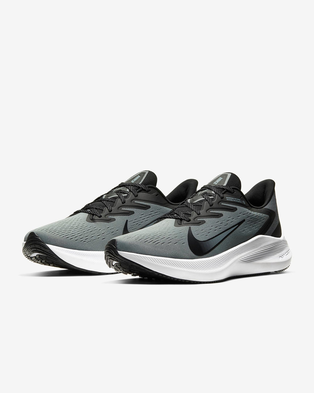 Nike Zoom Winflo 7 Running Shoes, Grey/Black, CJ0291-003