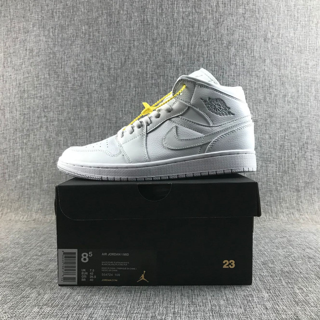 Air Jordan 1 Mid White Sneakers