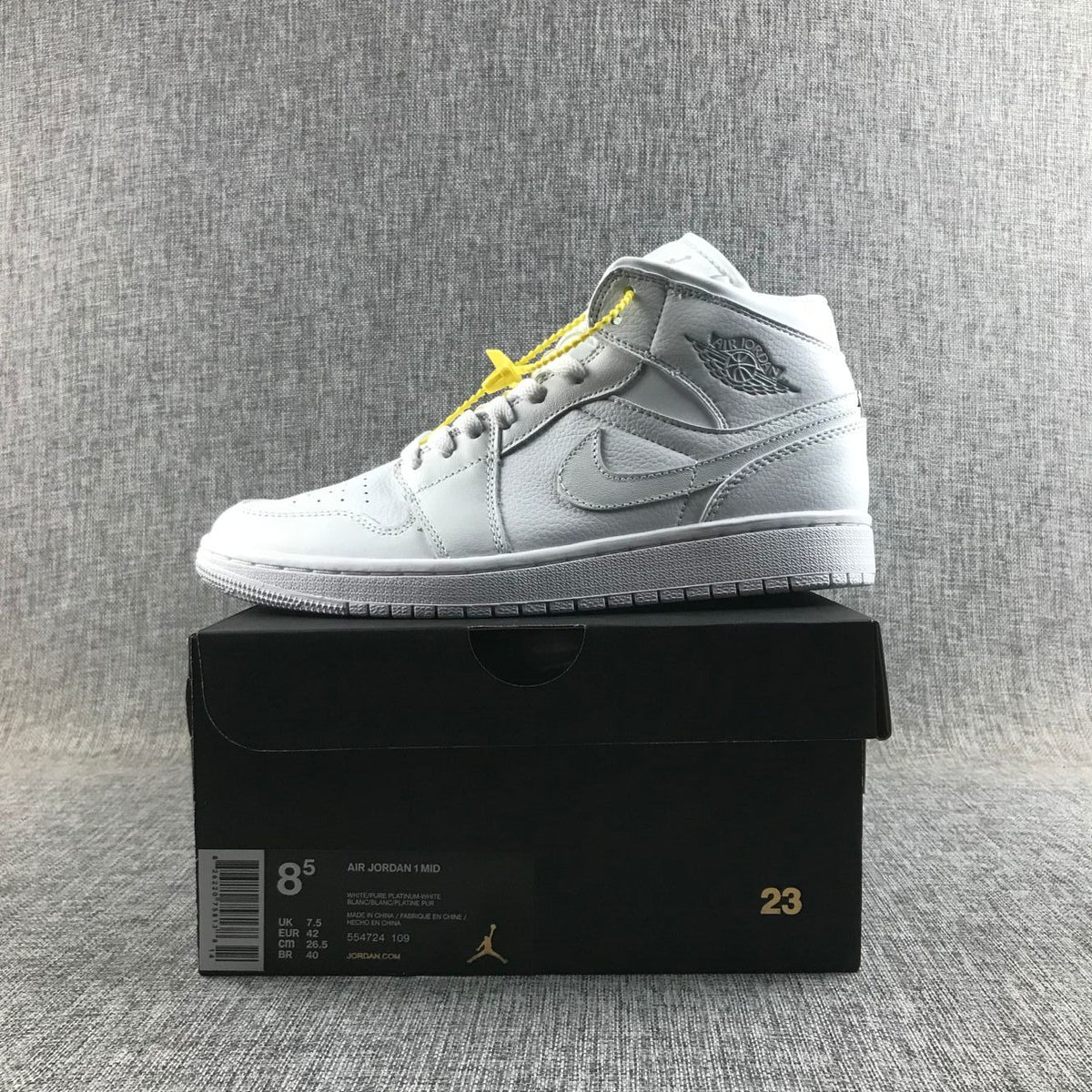 Air Jordan 1 Mid White Sneakers