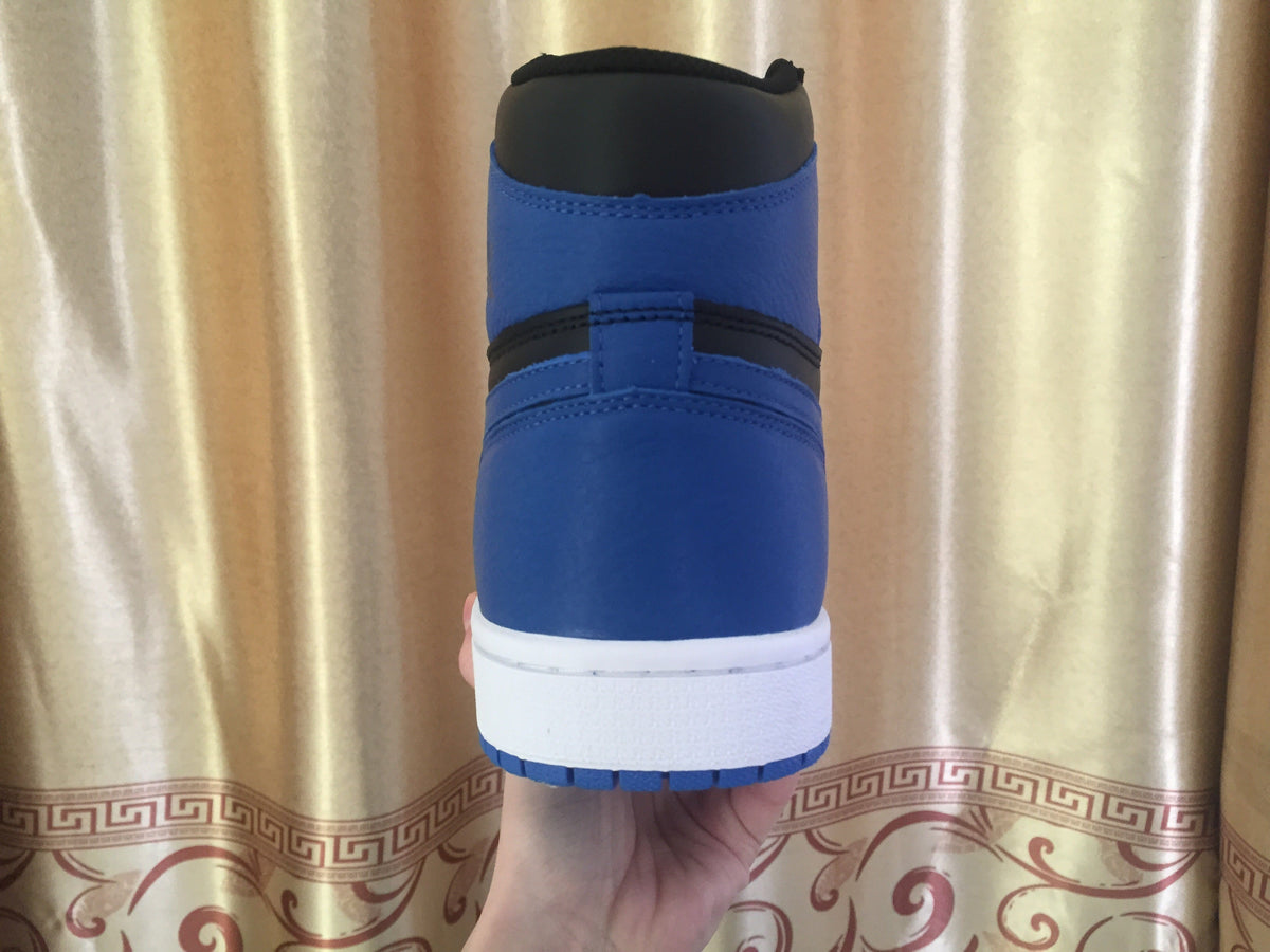 Jordan 1 High Black and Royal Blue Sneakers