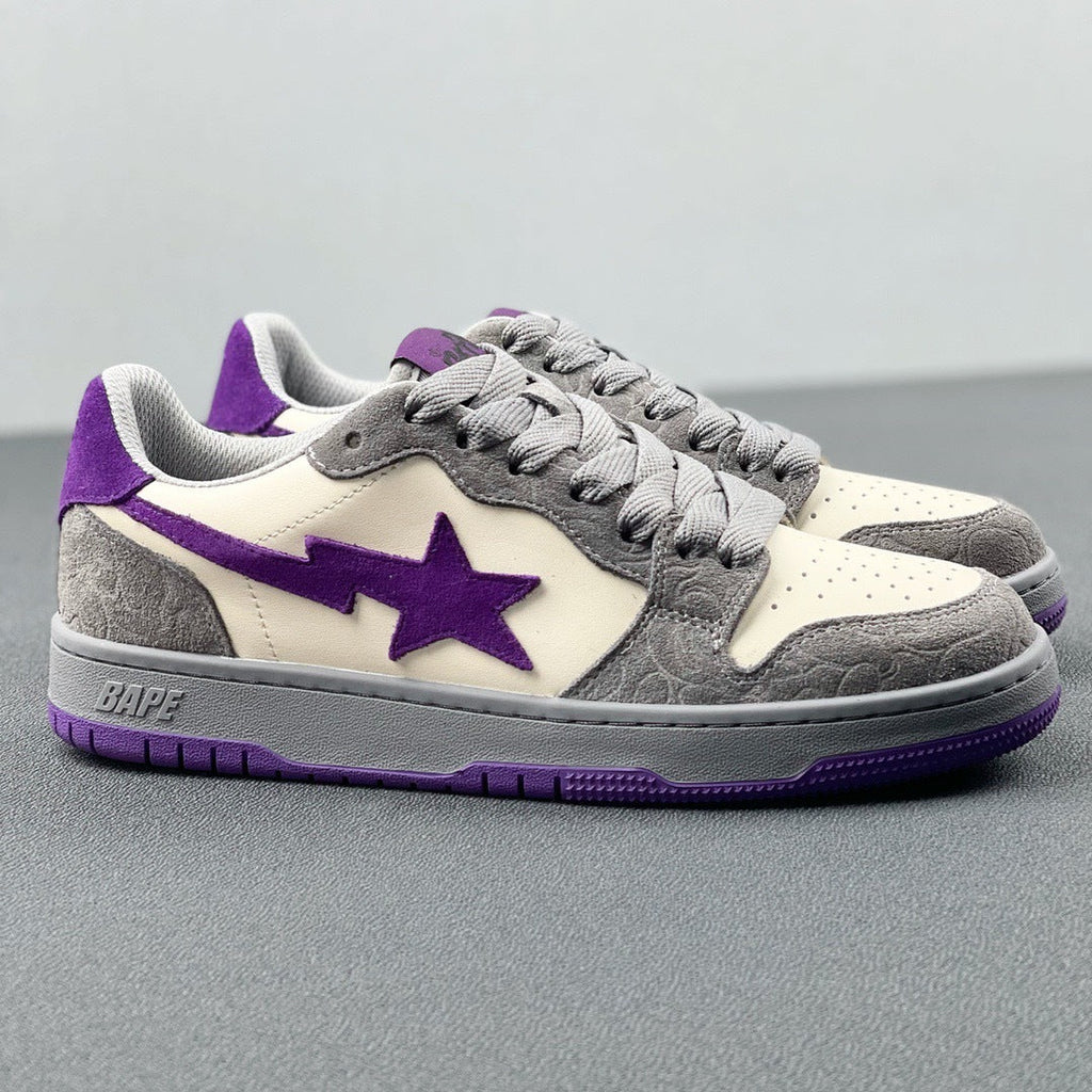 BAPE SK8 Sta Sneakers White Purple