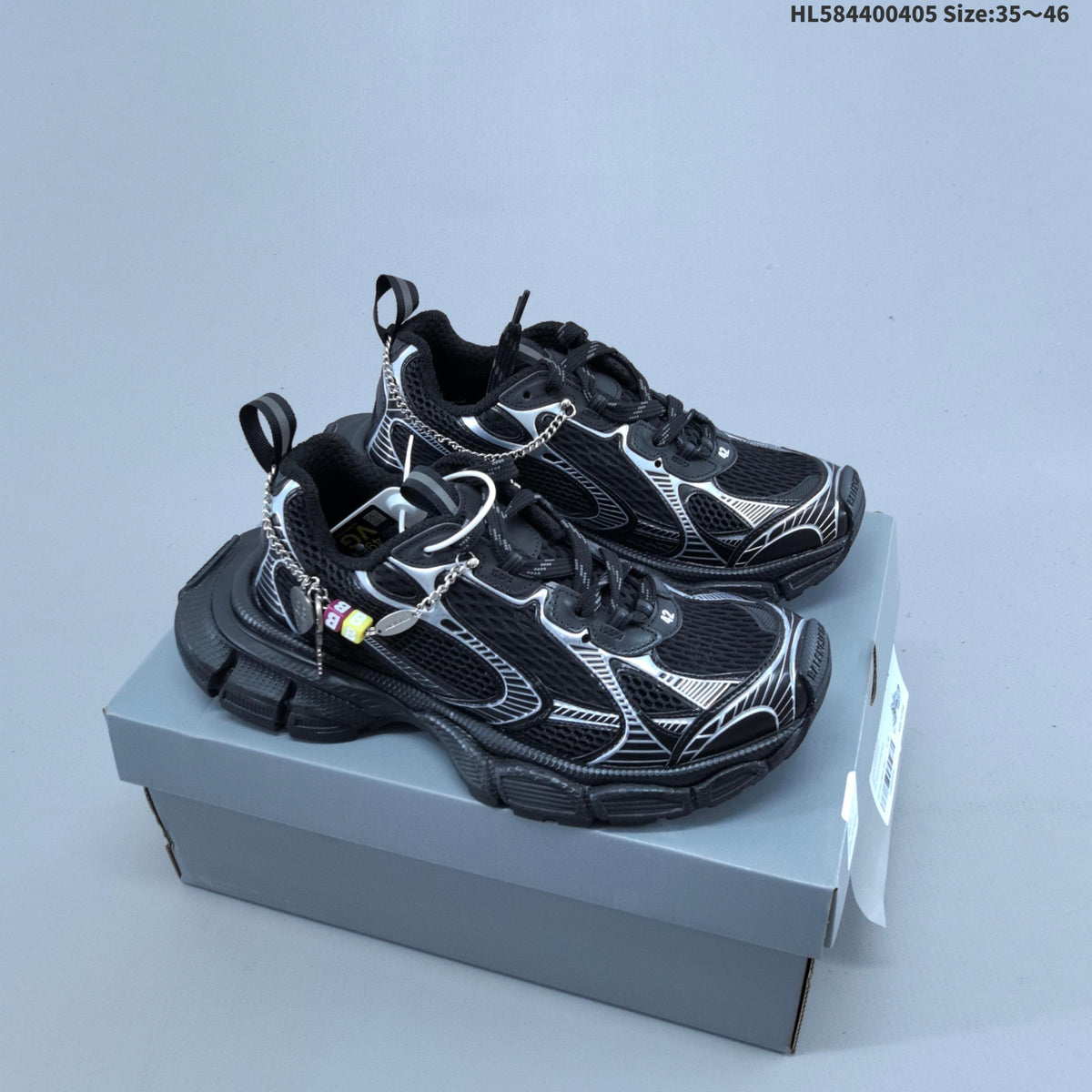 Balenciaga Phantom Sneakers in White and Metallic Gold