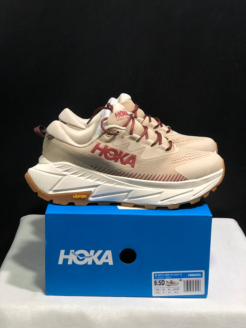 HOKA Skyline Float X Trail Sneakers in Beige