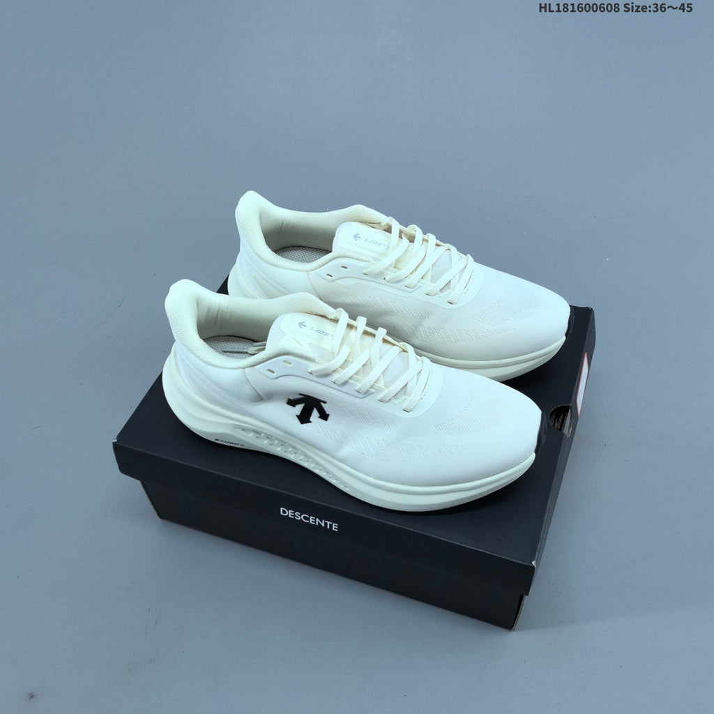 DESCENTE RUN STEP Low-Top Running Shoes in White