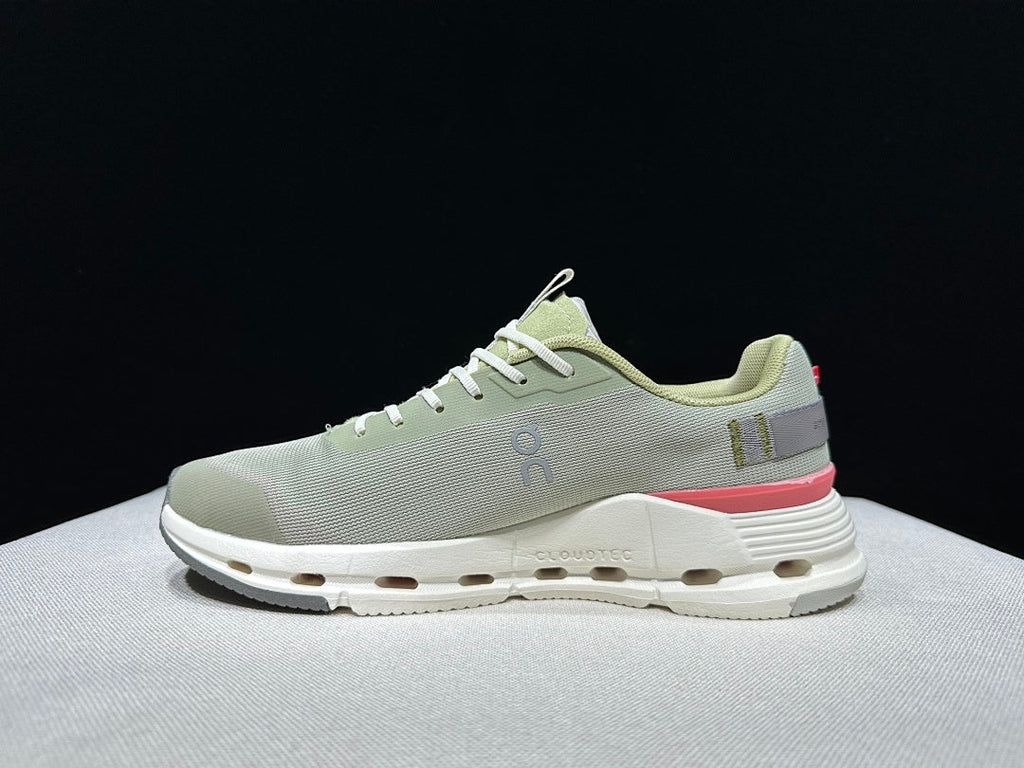 On Cloudnova Form 2 Sneakers in Green and Coral
