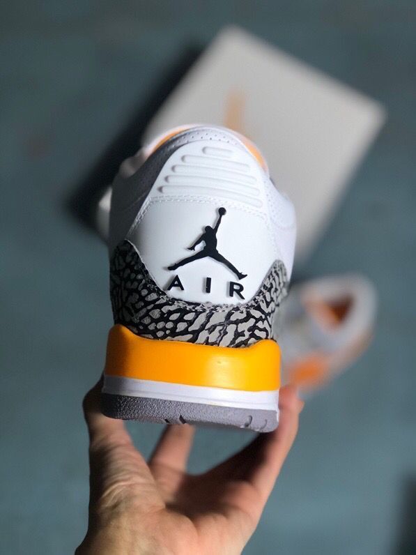 Jordan 3 Sneakers White Orange Adult Style
