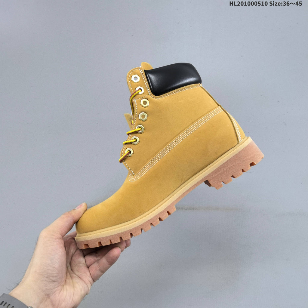Timberland Yellow High-Top Lace-Up Boots