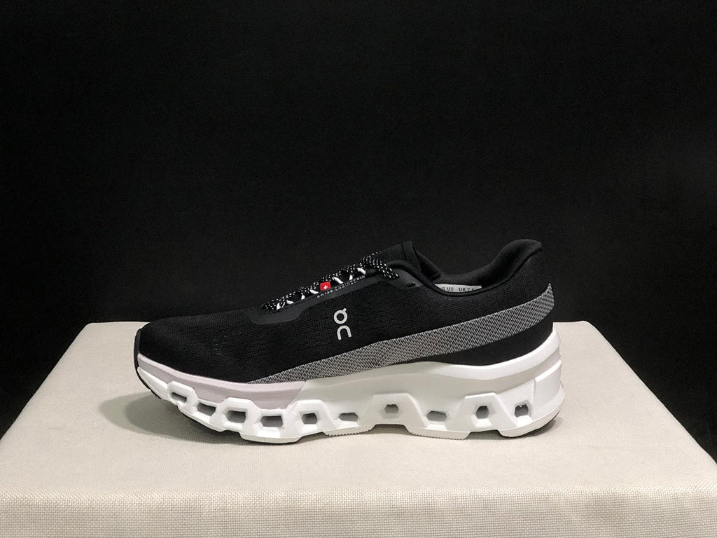 On Cloudmonster 2 Black White Running Shoes